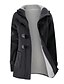 baratos Trench Coats e Casacos Femininos-queda básica de cor sólida feminina&amp;amp; jaqueta de inverno regular diária de manga comprida casaco de lã tops pretos