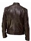 cheap Best Sellers-Men&#039;s Faux Leather Jacket Biker Jacket Motorcycle Jacket Street Daily Thermal Warm Windproof Pocket Fall Stand Collar Regular Faux Leather Regular Fit Black Jacket