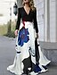 cheap Elegant Dresses-Women&#039;s Swing Dress Long Sleeve Floral Elegant Black S M L XL XXL 3XL