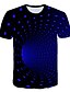 abordables Camisetas y camisas de tirantes de hombre-Hombre Camiseta Graphic de impresión en 3D Escote Redondo Negro Amarillo Rojo Azul Real Morado Impresión 3D Noche Manga Corta 3D Estampado Ropa Ropa de calle Básico