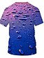 baratos Men&#039;s Socks-Homens Camiseta Gráfico Cerveja Estampado Manga Curta Diário Blusas Moda de Rua Exagerado Azul Real