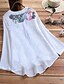 cheap Tops &amp; Blouses-Women&#039;s Shirt Floral Plus Size Print Long Sleeve Tops Elegant Chinoiserie White Purple Beige