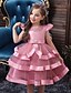 cheap Girls&#039; Dresses-Kids Toddler Little Dress Girls&#039; Solid Colored Party Birthday Performance A Line Dress Bow Green Blue Pink Knee-length Sleeveless Elegant Princess Sweet Dresses Spring Summer New Year Slim 2-8 Years