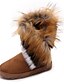 cheap Boots-Women&#039;s Boots Snow Boots Daily Solid Colored Mid Calf Boots Winter Pom-pom Flat Heel Round Toe Casual Satin Loafer Camel Black Blue