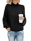 cheap Sweaters-Women&#039;s Solid Colored Long Sleeve Pullover Sweater Jumper, Turtleneck Fall / Winter Cotton Wine / Black / Blue S / M / L