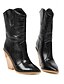 billige Boots-Dame Støvler Cowboy Western støvler Tykk hæl Spisstå Støvler til midt på leggen Årgang Fest / aften PU Ensfarget Gul Burgunder Hvit / Ankelstøvler / Ankelstøvler