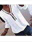 economico T-shirts-Per donna Camicia Tinta unita Con lustrini Top Bianco Nero Blu