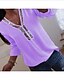 cheap T-Shirts-Women&#039;s Shirt Solid Colored Sequins Tops White Black Blue