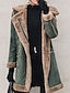 cheap Coats &amp; Trench Coats-Women&#039;s Daily Fall &amp; Winter Regular Coat, Solid Colored Turndown Long Sleeve Polyester Brown / Green