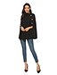 cheap Coats &amp; Trench Coats-Women&#039;s Cloak / Capes Fall Party Daily Regular Coat Loose Jacket Solid Colored Black
