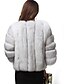 preiswerte Pelz &amp; Ledermode für Damen-Damen Pelzmantel Winter Ausgehen Lang Mantel Normale Passform Jacken Langarm Solide Grau Rote Leicht Blau