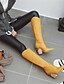 cheap Boots-Women&#039;s Boots Cowboy Western Boots Fantasy Heel Pointed Toe Knee High Boots Vintage Daily Office &amp; Career PU Animal Patterned Solid Colored Winter Yellow Red White