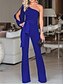 cheap Jumpsuits &amp; Rompers-Women&#039;s Casual Party Casual Daily  Blue White Black Jumpsuit Solid Color / Wide Leg
