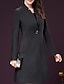 cheap Coats &amp; Trench Coats-Women&#039;s Fall &amp; Winter Coat Long Solid Colored Daily Basic Black S M L