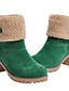 cheap Boots-Boots Women&#039;s Chunky Heel Block Heel Boots Snow Boots Booties Ankle Boots Round Toe Daily Preppy Suede Solid Colored Camel Black Orange / Mid-Calf Boots