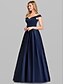 cheap Maxi Dresses-Ball Gown Party Dress Elegant Quinceanera Prom Birthday Dress Off Shoulder Short Sleeve Floor Length Satin with Pleats 2022