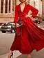 cheap Maxi Dresses-Women&#039;s Elegant Swing Dress - Solid Colored Red S M L XL