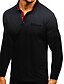 cheap Polos-Men&#039;s Polo Color Block Patchwork Print Long Sleeve Daily Tops Basic Streetwear White Black Red