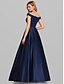 cheap Maxi Dresses-Ball Gown Black Dress Party Dress Elegant Quinceanera Prom Birthday Dress Off Shoulder Short Sleeve Floor Length Satin with Pleats  dress to impress 2024