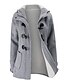 abordables Abrigos y Gabardinas de Mujer-caída básica de color sólido para mujer&amp;amp; chaqueta de invierno regular diario de manga larga abrigo de lana tops negro