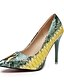 cheap Pumps &amp; Heels-Women&#039;s Heels Animal Print Daily Animal Print Stiletto Heel Pointed Toe Casual Walking PU Loafer Pink Green