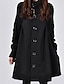 cheap Coats &amp; Trench Coats-Women&#039;s Coat Daily Winter Fall Long Coat Regular Fit Classic &amp; Timeless Jacket Long Sleeve Black Gray