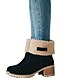 cheap Boots-Boots Women&#039;s Chunky Heel Block Heel Boots Snow Boots Booties Ankle Boots Round Toe Daily Preppy Suede Solid Colored Camel Black Orange / Mid-Calf Boots