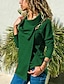 abordables Chaquetas para Mujer-Mujer Camiseta Un Color Tallas Grandes Manga Larga Diario Tops Vino Verde Trébol