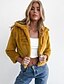 cheap Furs &amp; Leathers-Women&#039;s Faux Fur Coat Fall &amp; Winter Daily Regular Coat Regular Fit Jacket Long Sleeve Solid Colored Blue Yellow Blushing Pink