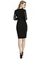 cheap Mini Dresses-Women&#039;s Black Dress Sheath Floral Solid Colored Lace Patchwork S M Slim