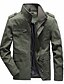 cheap Best Sellers-Men&#039;s Winter Jacket Winter Coat Jacket Daily Going out Weekend Standing Collar Military Jacket Outerwear Solid Colored Army Green Khaki Black / Fall / Cotton / Long Sleeve / Plus Size