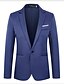 cheap Men&#039;s Christmas Outerwear-Men&#039;s Blazer Regular Fit Polyester Men&#039;s Suit Blue / Wine / Gray - Peaked Lapel