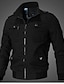 preiswerte Best Sellers-Herren Winterjacke Wintermantel Jacke Täglich Ständer Jacke Oberbekleidung Einfarbig Blau Armeegrün Khaki / Langarm