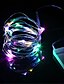 billige LED-kædelys-1m Lysslynger 10 lysdioder SMD 0603 10pcs Varm hvid Hvid Multifarvet Valentins Dag Jul Jul bryllup dekoration Batterier Powered
