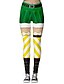 economico Pants-Per donna Natale Taglia piccola Leggings Pantaloni della tuta Pantaloni 3D Print Con stampe Rosso Verde S M L