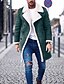preiswerte Sale-Herren Mantel Täglich Standard Mantel Regular Fit Jacken Langarm Einfarbig Grau Grün Schwarz