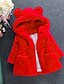 preiswerte Hoodies-Kinder Mädchen Jacke &amp; Mantel Weiß Rosa Rote Einfarbig Strassenmode Schulanfang / Kunstpelz