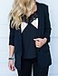 cheap Coats &amp; Trench Coats-Women&#039;s Jacket Regular Solid Colored Daily Plus Size White Black Yellow S M L / Slim