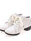 cheap Boots-Women&#039;s Dance Sneakers Sneaker Thick Heel Leather White / Black / Performance / Practice