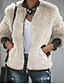billige Pelsfrakke-Dame Faux Fur Coat Normal Ensfarvet Daglig Basale Beige S M L XL