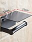 cheap Bath Accessories-Toilet Paper Holder With Shelf Alumium Alloy Creative Modern Aluminum 1pc Wall Mounted for Mobile Phone Storage Dispenser Stand
