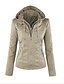 cheap Furs &amp; Leathers-Women&#039;s Faux Leather Jacket Solid Colored Vintage Long Sleeve Coat Fall Spring Daily Regular Jacket Light Brown / Cotton