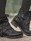 cheap Boots-Women&#039;s Boots Cowboy Boots Block Heel Boots Daily Booties Ankle Boots Winter Flat Heel Round Toe PU Zipper Dark Brown Black Gray