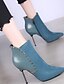 abordables Boots-Femme Bottes Stiletto Heel Boots Talon Aiguille Bout pointu Bottines Bottines Quotidien Daim Noir Violet Bleu / Bottes Mi-mollet
