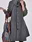 cheap Coats &amp; Trench Coats-Women&#039;s Winter Turtleneck Coat Long Solid Colored Daily Black Gray M L XL XXL