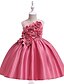 cheap Girls&#039; Dresses-Kids Little Girls&#039; Dress Solid Colored Butterfly Embroidered Bow Blushing Pink Wine Green Knee-length Sleeveless Cute Dresses Children&#039;s Day Slim