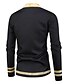 cheap Men&#039;s Christmas Outerwear-Men&#039;s Jacket Regular Geometric Daily Long Sleeve Black US34 / UK34 / EU42 US36 / UK36 / EU44 US38 / UK38 / EU46
