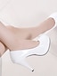 baratos Sapatos de Noiva-Mulheres Saltos Salto Agulha Ponta Redonda Diário Couro Ecológico Verão Amêndoa Branco Preto