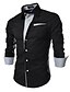 cheap Men&#039;s Shirts-Men&#039;s Shirt Dress Shirt Collar Spread Collar Solid Colored White Black Navy Blue Red Long Sleeve Plus Size Daily Work Slim Tops Cotton Casual / Spring / Fall
