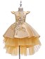 cheap Girls&#039; Dresses-Kids Little Girls&#039; Dress Solid Colored Lace Blue Yellow Blushing Pink Midi Short Sleeve Active Sweet Dresses New Year Slim